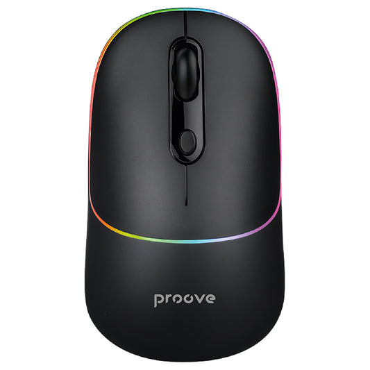 Draadloze Muis Proove Blink, RGB, 800DPI - 1600DPI, BT / Wi-Fi, Zwart WMBL00002001