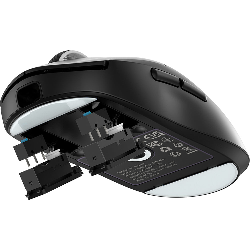 Draadloze Muis Proove RC Raider 8K, 800DPI - 32000DPI, BT / Wi-Fi / Bedraad, Zwart WMRR00122001