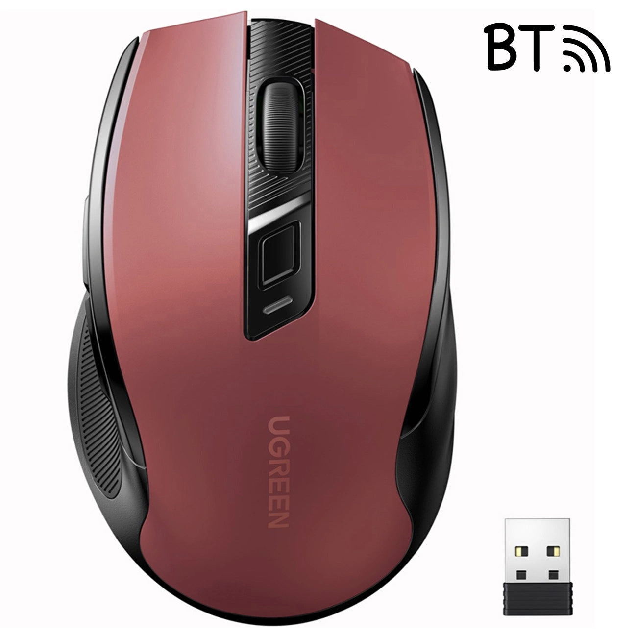 Draadloze Muis UGREEN MU006, 4000DPI, Rood