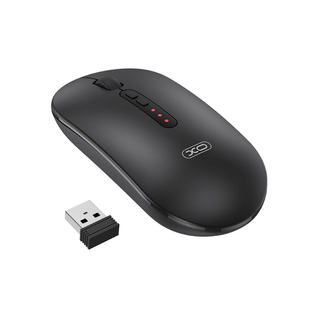 Draadloze Muis XO Design M13 Silent Tri-mode, 1600DPI, BT / Wi-Fi, Zwart