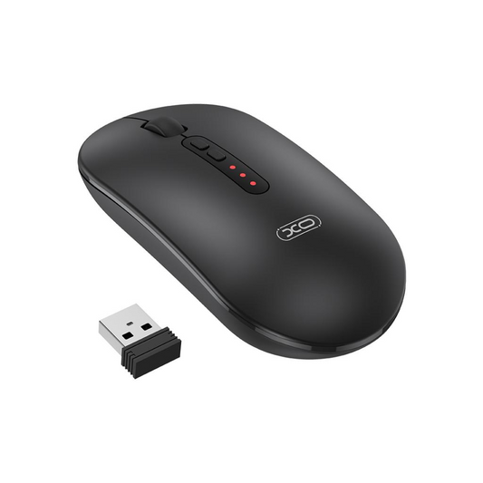 Draadloze Muis XO Design M13 Silent Tri-mode, 1600DPI, BT / Wi-Fi, Zwart