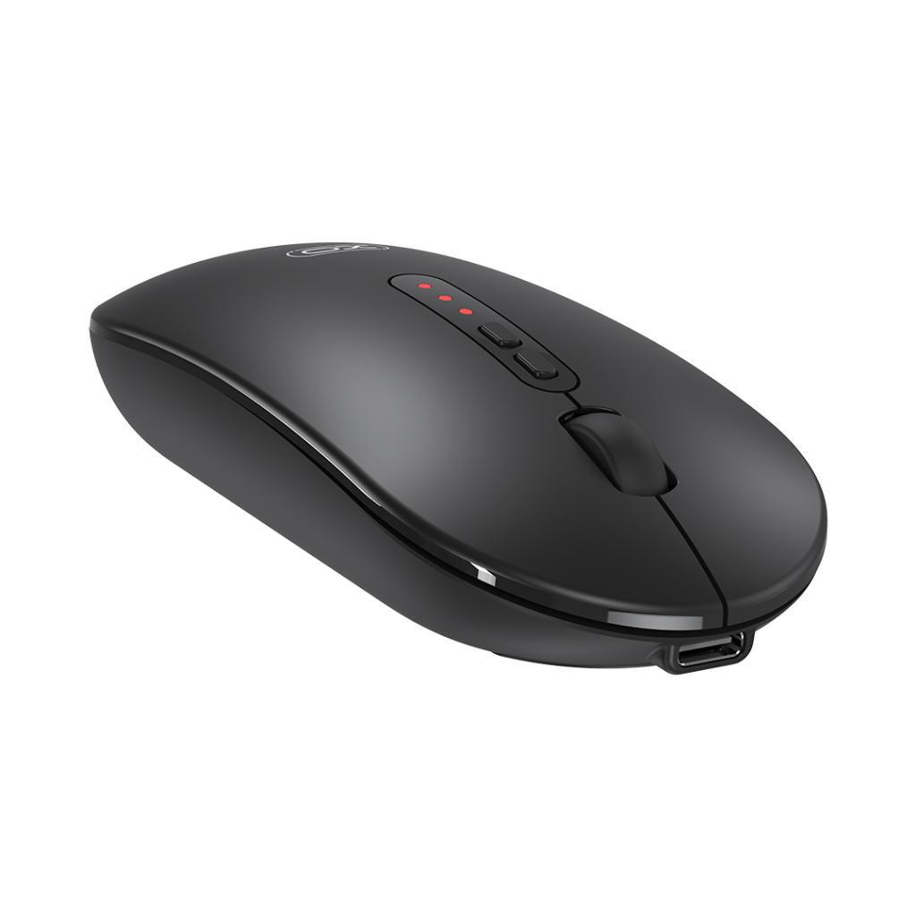 Draadloze Muis XO Design M13 Silent Tri-mode, 1600DPI, BT / Wi-Fi, Zwart