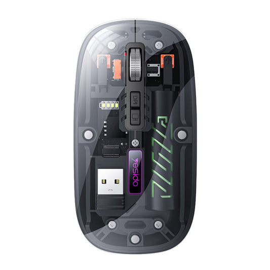 Draadloze Muis Yesido KB29, 800DPI - 1600DPI, BT / Wi-Fi, Zwart