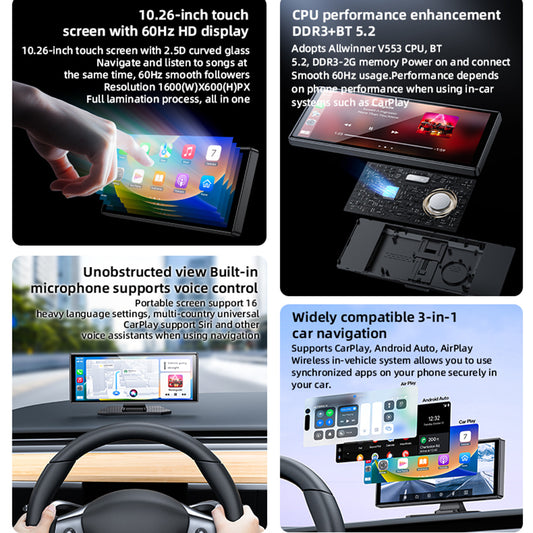 Auto Navigatie Yesido KM19, Wi-Fi, 10.26 inch
