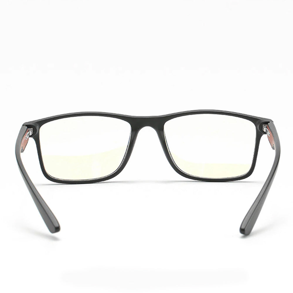 Techsuit F2388 Heren Computerbril, Anti-Blauw Licht, Zwart Rood