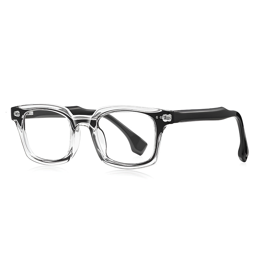 Men's Computer Glasses Techsuit LS084, Anti-Blue Light, Black Transparent