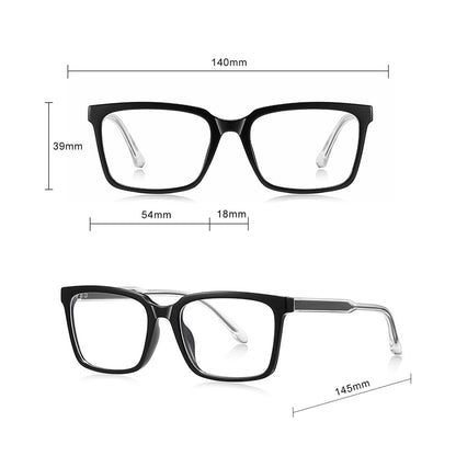 Techsuit LS091 Heren Computerbril, Anti-Blauw Licht, Zwart