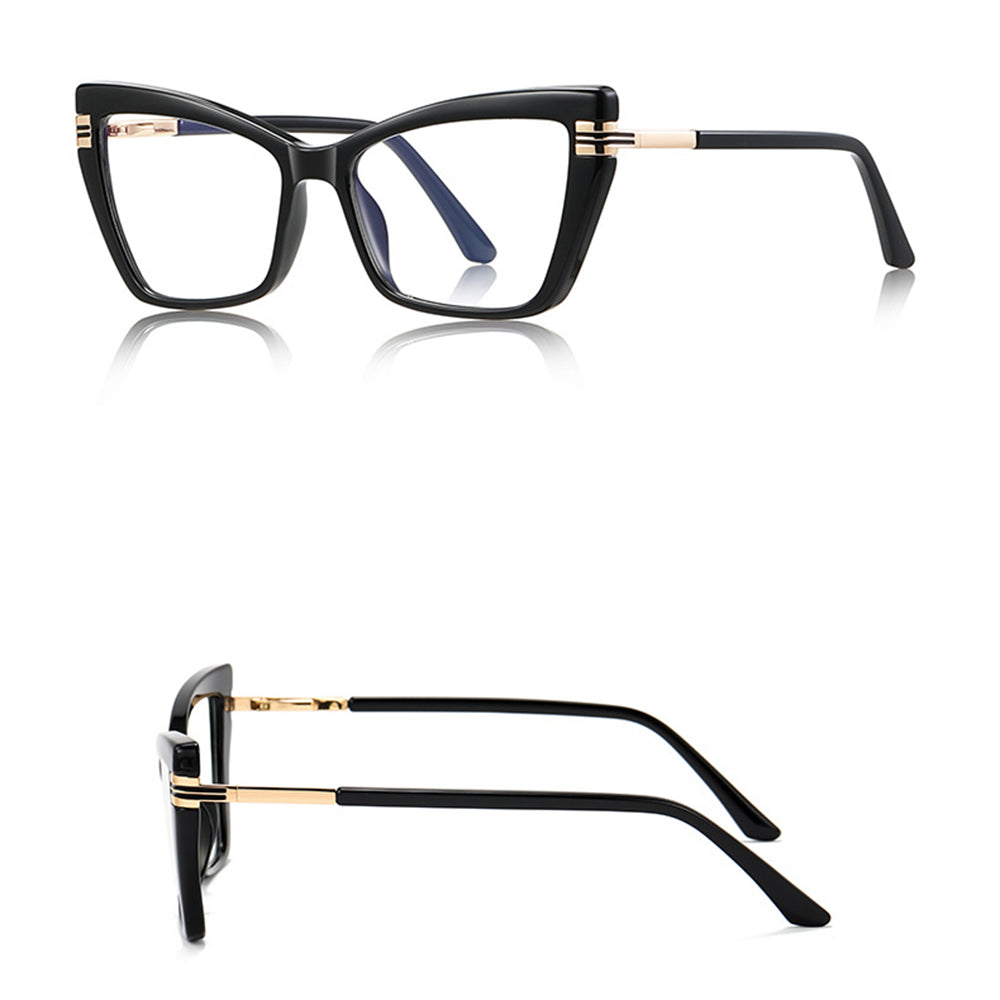 Dames Computerbril Techsuit 2263, Anti-Blauwlicht, Zwart