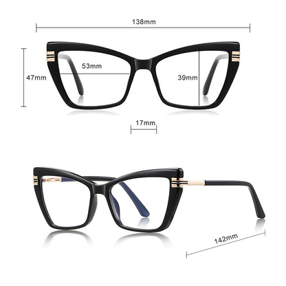 Dames Computerbril Techsuit 2263, Anti-Blauwlicht, Zwart