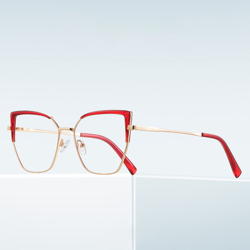 Dames Computerbril Techsuit 3156, Anti-Blauwlicht, Zwart Goud