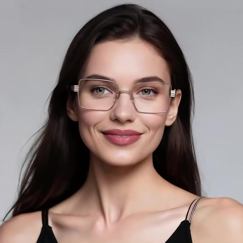 Dames Computerbril Techsuit 3160, Anti-Blauwlicht, Roze Goud