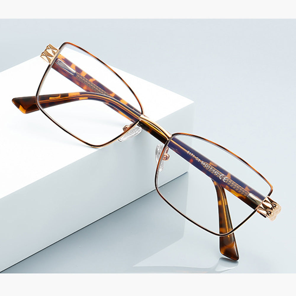 Dames Computerbril Techsuit 3171, Anti-Blauwlicht, Zwart Goud