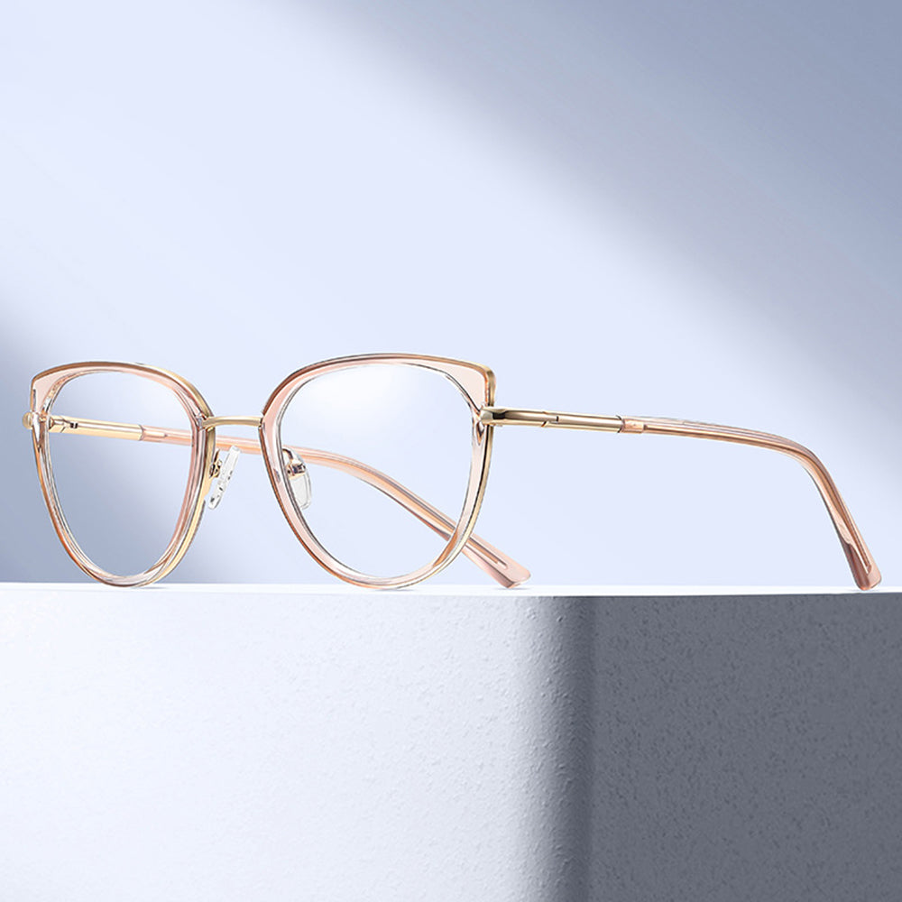 Dames Computerbril Techsuit 82290, Anti-Blauwlicht, Zwart Goud