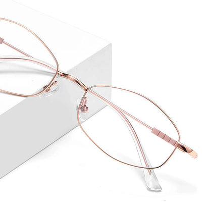 Techsuit LS501 Women's Computer Glasses, Anti-Blue Light, Gold