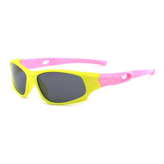 Sportzonnebril voor Kinderen Techsuit 816-C2, Gepolariseerd, Geel Roze