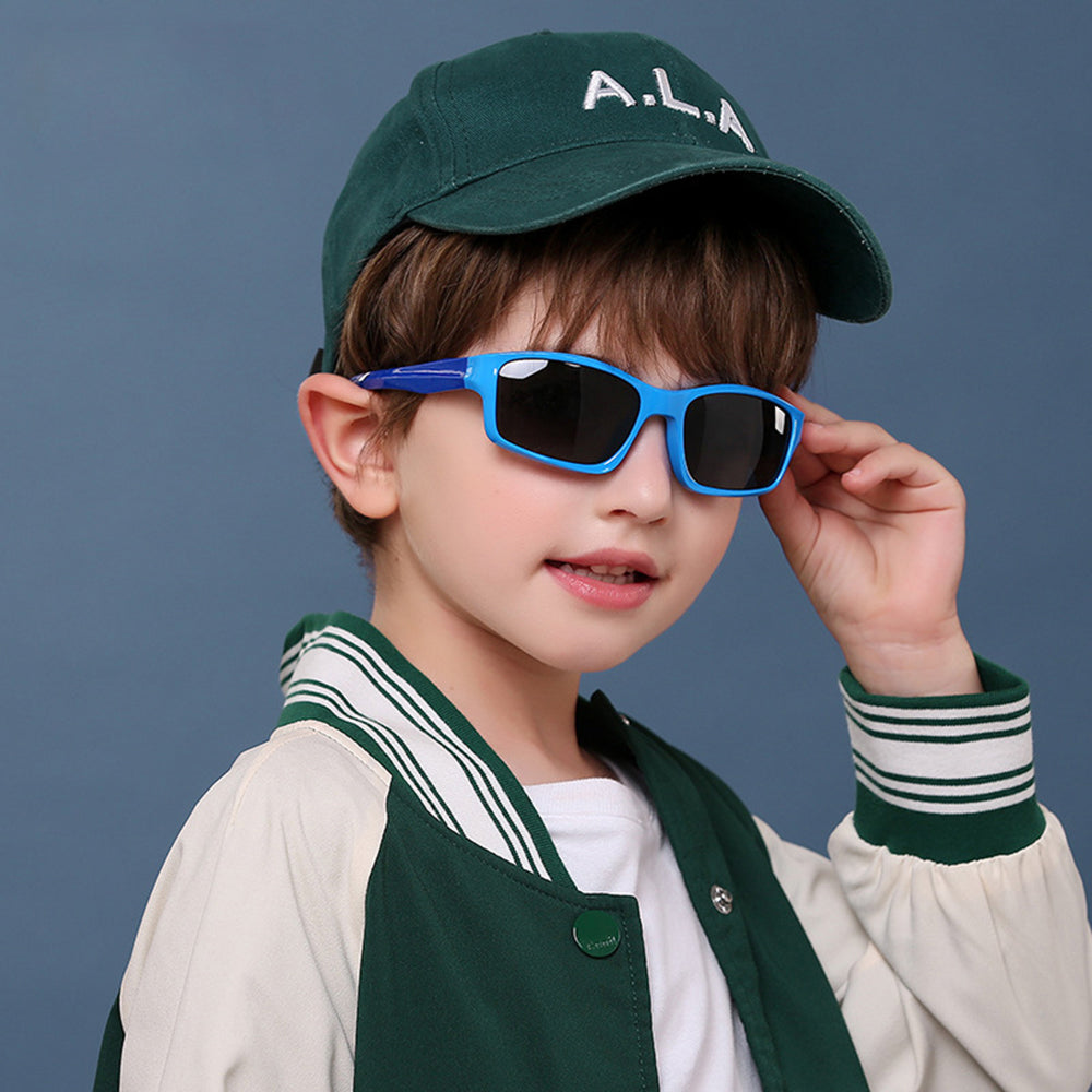 Sportzonnebril Kinderen Techsuit 8202-C30, Gepolariseerd, Rood Roze
