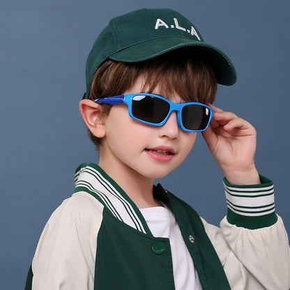 Sportzonnebril Kinderen Techsuit 8202-C30, Gepolariseerd, Rood Roze