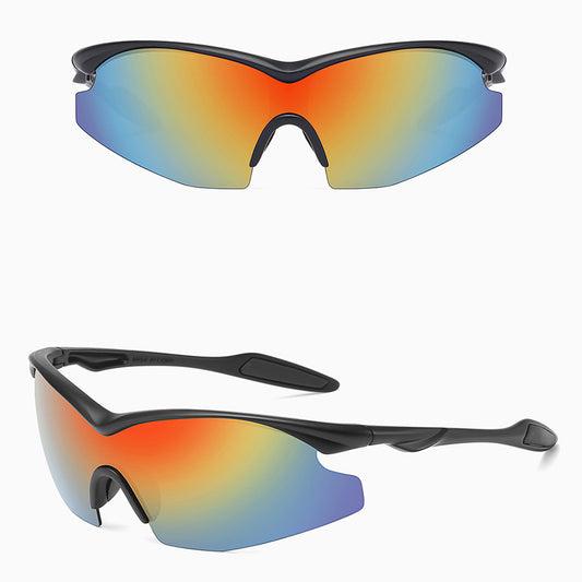 Unisex Fietsbril Techsuit 1806, UV-bescherming, Zwart Oranje Geel