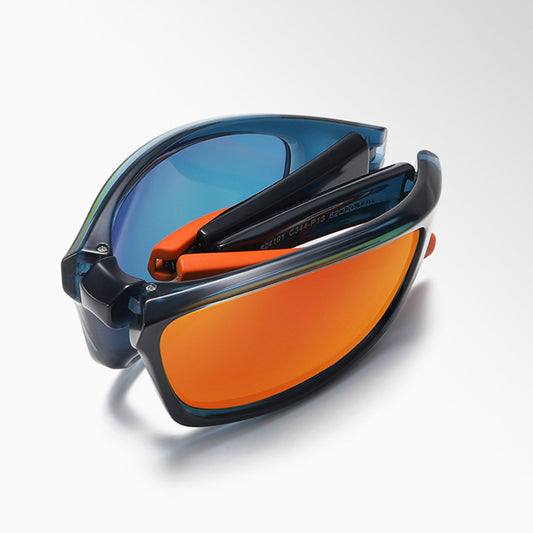 Unisex Fietsbril Techsuit 24101, Gepolariseerd, Zwart Paars