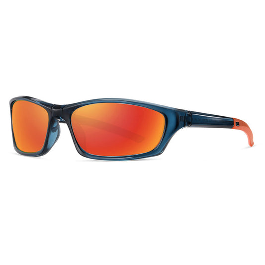 Unisex Fietsbril Techsuit 24101, Gepolariseerd, Zwart Oranje