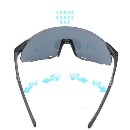 Unisex Fietsbril Techsuit 8853, Zwart Zilver