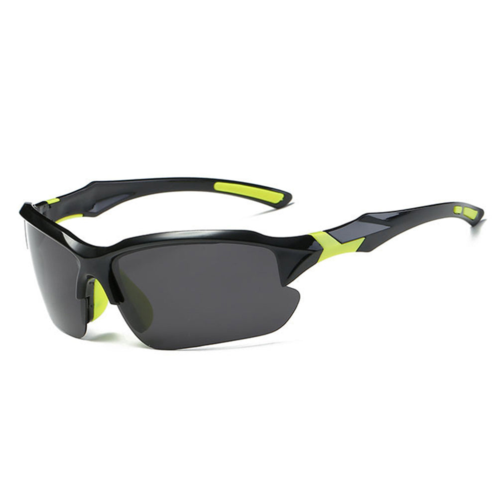 Unisex Fietsbril Techsuit 9301, UV-bescherming, Zwart Groen