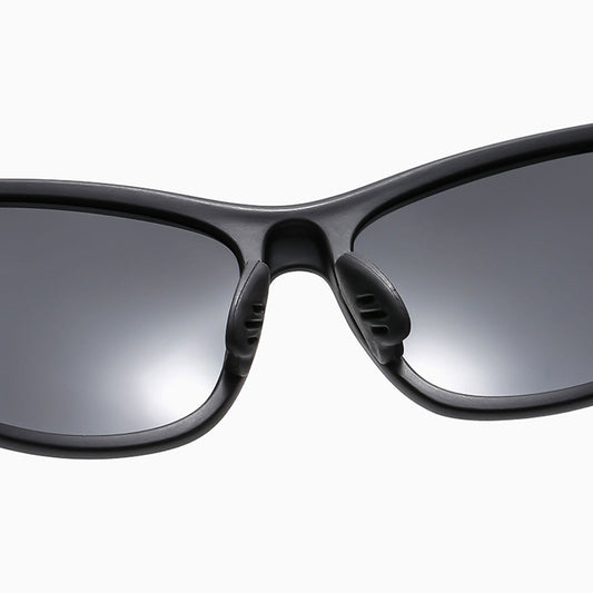 Unisex Fietsbril Techsuit 9309, Gepolariseerd, Zwart Grijs