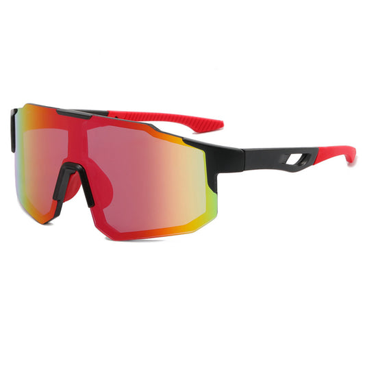 Unisex Fietsbril Techsuit 9337, UV-bescherming, Zwart Rood