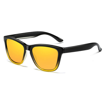 Herenzonnebril Techsuit 0717, Gepolariseerd, UV-bescherming, Zwart Geel