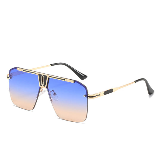 Heren Zonnebril Techsuit 2576, Goud Blauw Bruin