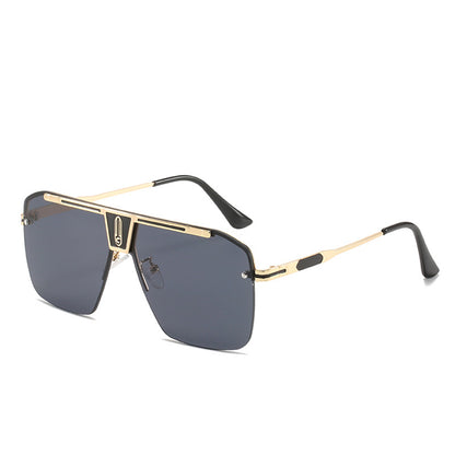 Techsuit 2576 Heren Zonnebril, Goud Zwart Grijs