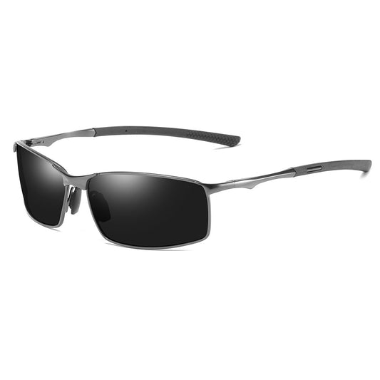 Herenzonnebril Techsuit 559, Gepolariseerd, UV-bescherming, Zwart Zilver