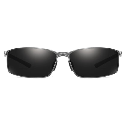 Herenzonnebril Techsuit 559, Gepolariseerd, UV-bescherming, Zwart Zilver