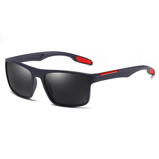 Herenzonnebril Techsuit TR90 (MM101), Gepolariseerd, UV-bescherming, Blauw Rood