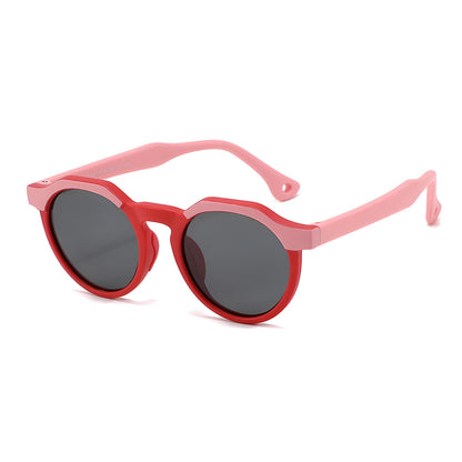 Techsuit 601 Kinderzonnebril, Gepolariseerd, UV-bescherming, Roze Rood