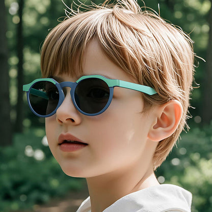 Techsuit 601 Kinderzonnebril, Gepolariseerd, UV-bescherming, Roze Rood