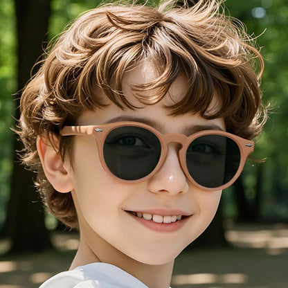 Techsuit 602 Kinderzonnebril, Gepolariseerd, UV-bescherming, Zwart