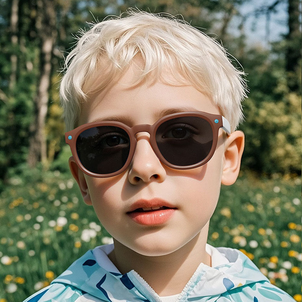 Kindersonnenbril Techsuit 616, Gepolariseerd, UV-bescherming, Blauw Geel