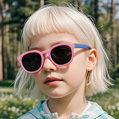 Kindersonnenbril Techsuit 616, Gepolariseerd, UV-bescherming, Blauw Geel