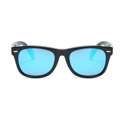 Techsuit D802 Kinderzonnebril, Gepolariseerd, UV-bescherming, Marineblauw Geel