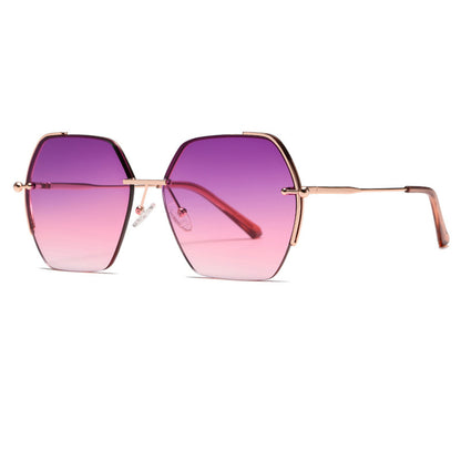 Dames Zonnebril Techsuit 8561, Roze Goud Paars Rood
