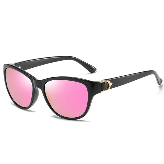 Dames Zonnebril Techsuit A572, Gepolariseerd, UV-bescherming, Zwart Roze