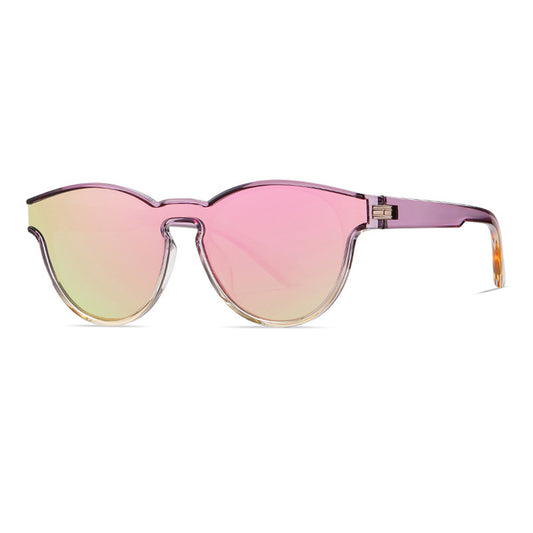 Unisex Techsuit TR7545 Zonnebril, Gepolariseerd, UV-bescherming, Paars Geel Roze