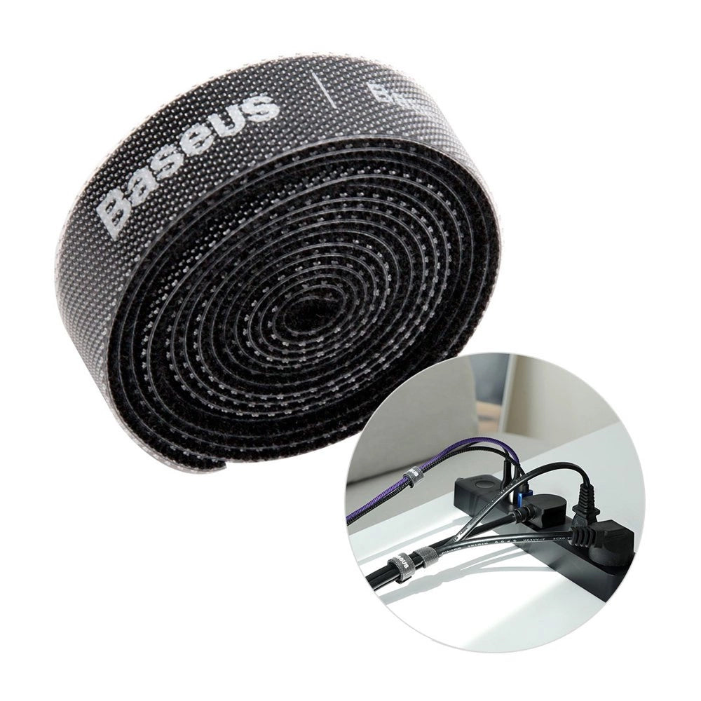 Organizer voor Kabels Baseus Circle, Velcro, 1m, Zwart ACMGT-E01