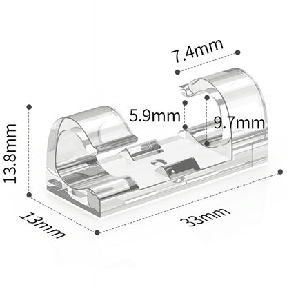 Kabelorganizer CableCreation CT1001, Set van 50 stuks, Transparant