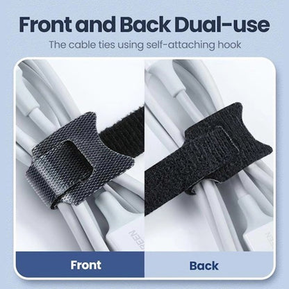 UGREEN LP401 Cable Organizer, Velcro, Set of 3 Pieces, Black