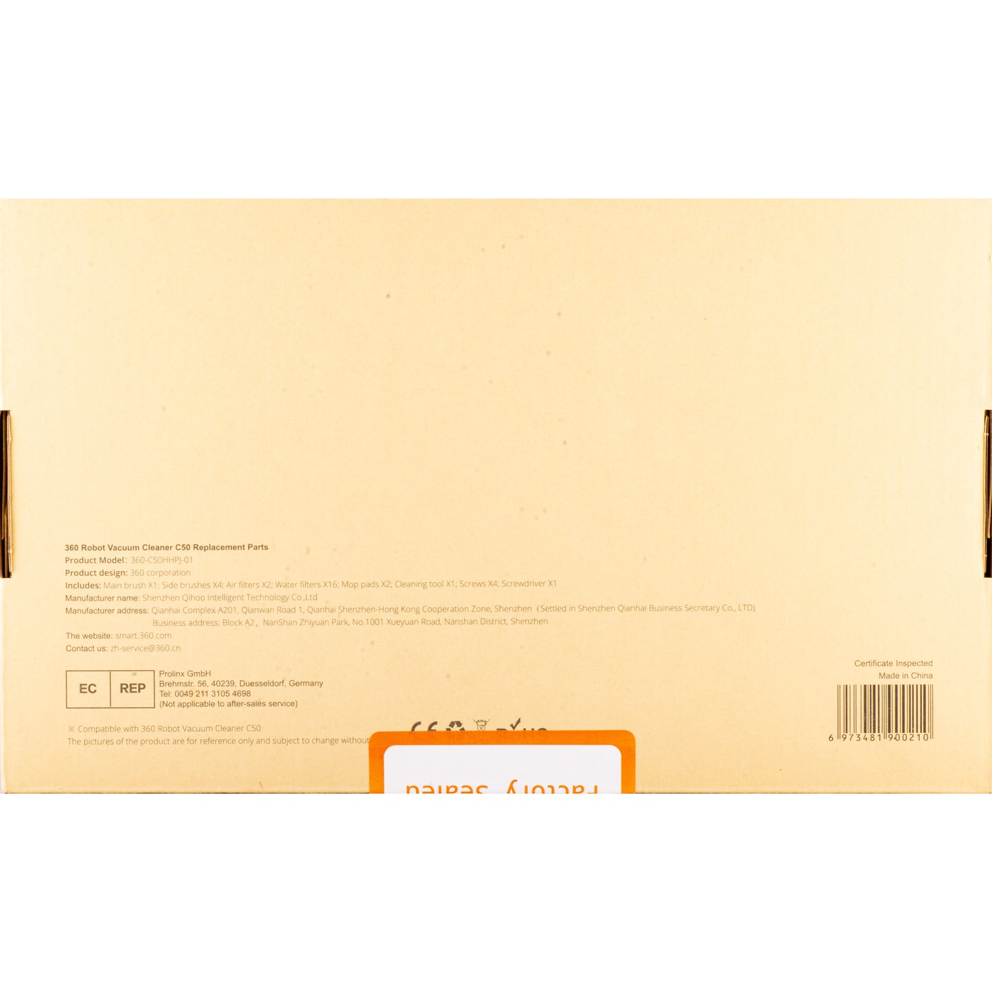 Verbruiksartikelenpakket voor Xiaomi 360 Robotstofzuiger C50 360-C50HHPJ-01