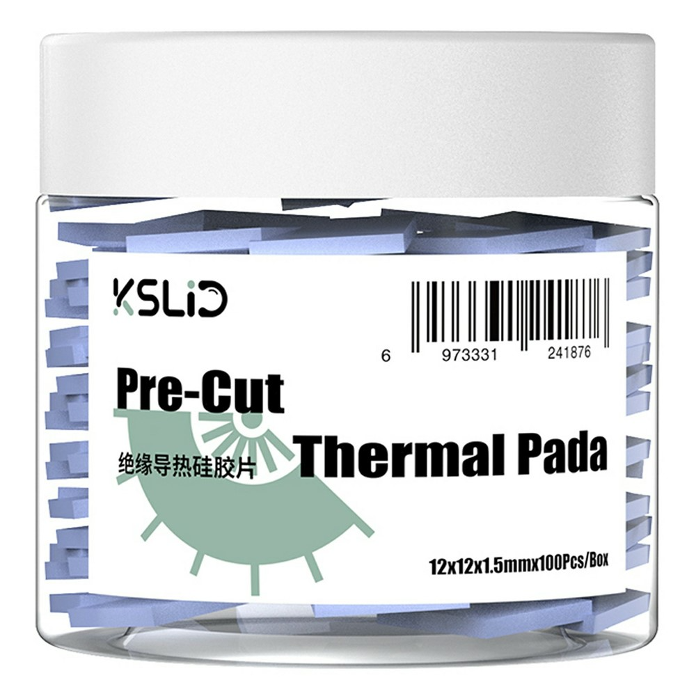 Thermisch geleidende pad KSLid P100, 12mm x 12mm x 1.5mm, Set van 100 stuks