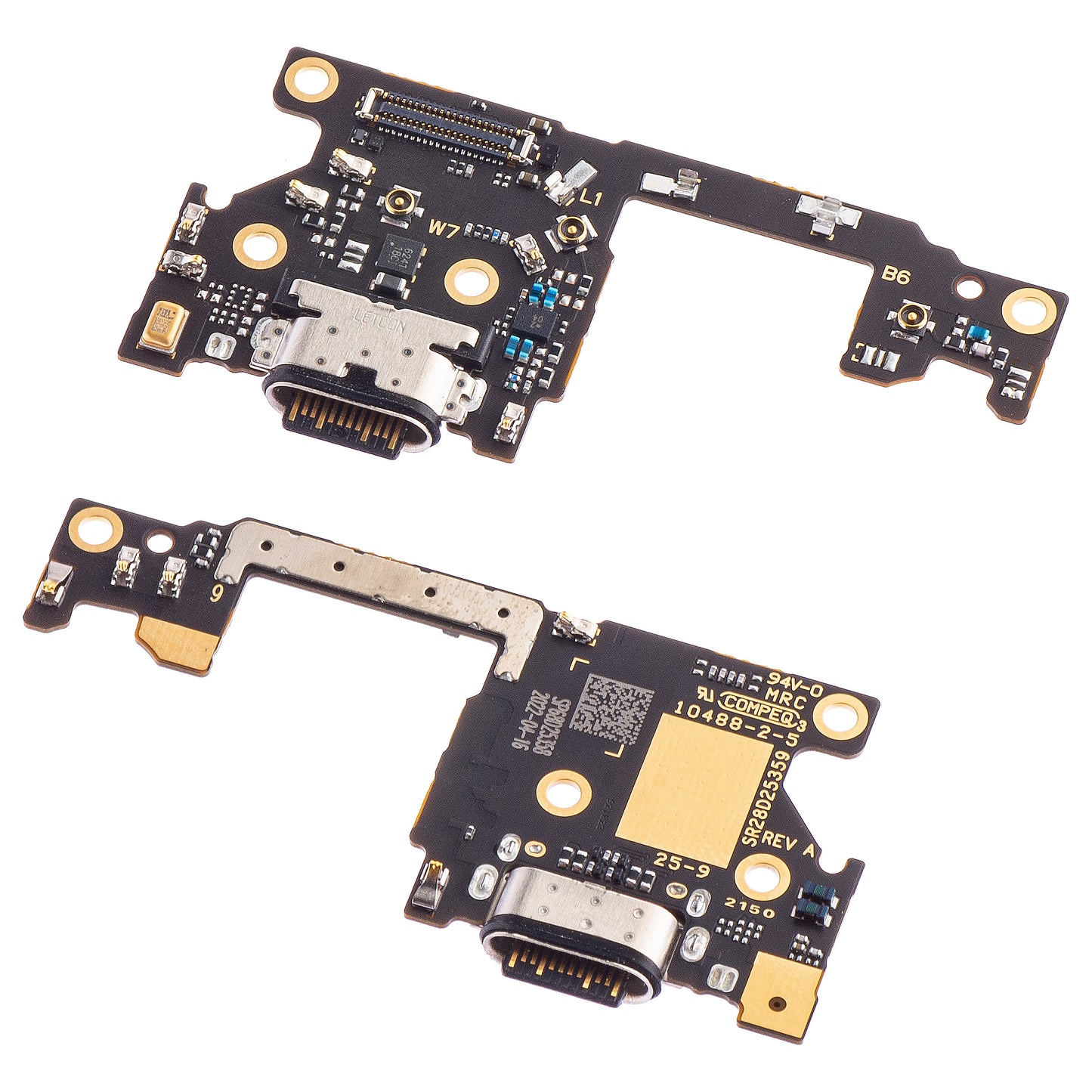 Charging Connector Board - Microphone Motorola Edge 20, Service Pack 5P68C19203