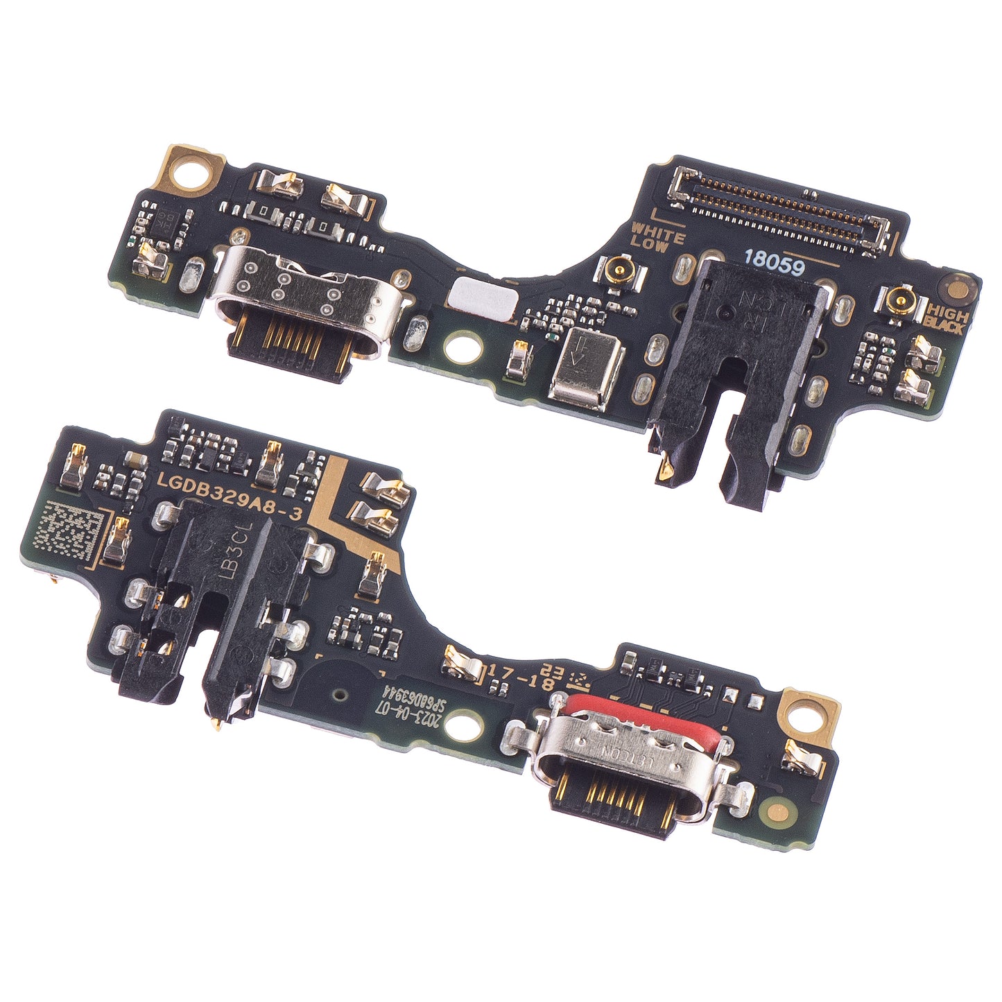 Charging Connector Board - Audio - Microphone Motorola Moto G73, Service Pack 5P68C22261